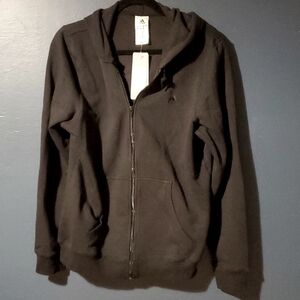 New - Adidas size L black zip hoodie